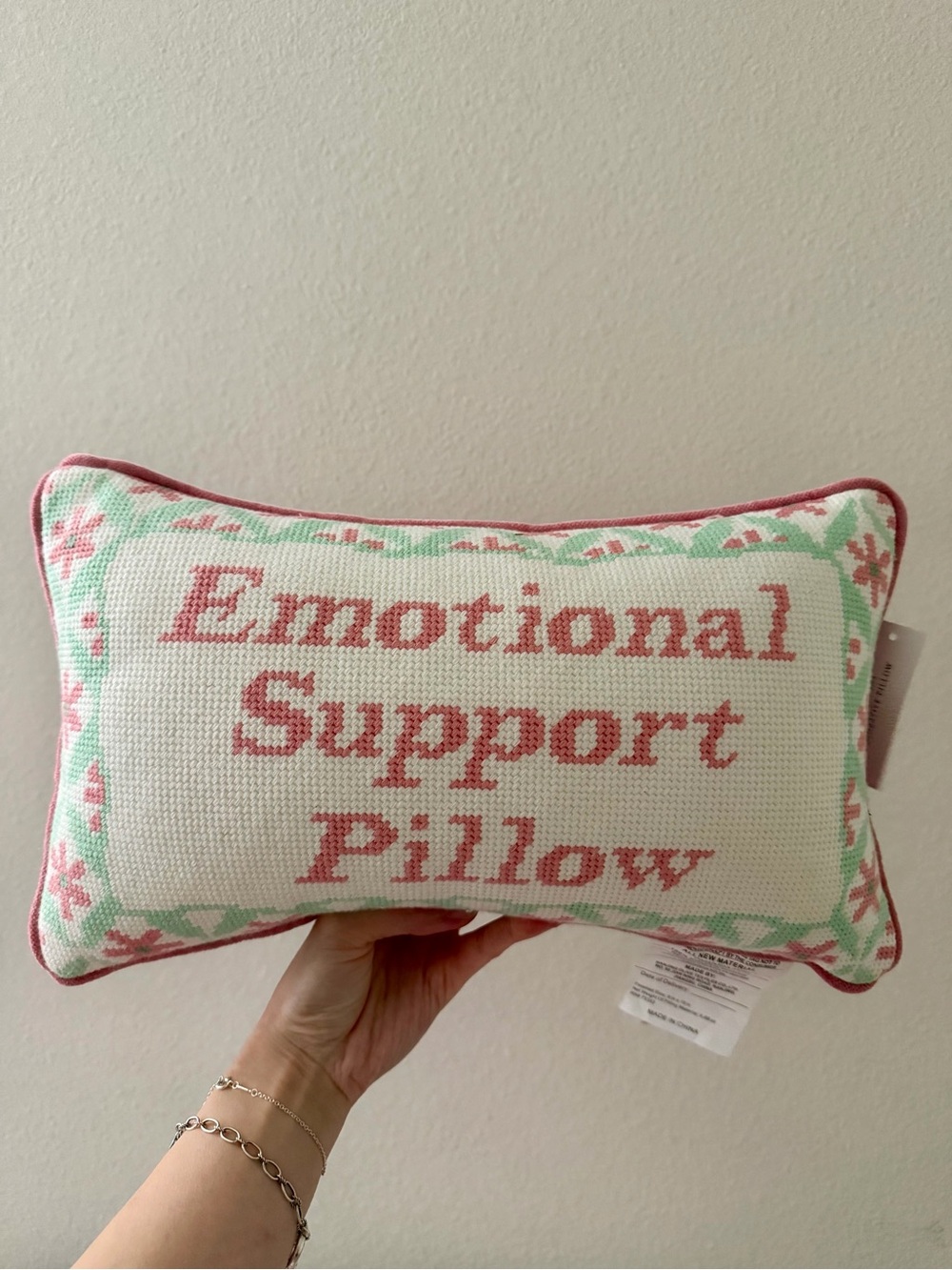 Cupcakes & cashmere emotional support pillow needlepoint Pillow Viral Tik Tok